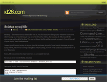 Tablet Screenshot of id26.com